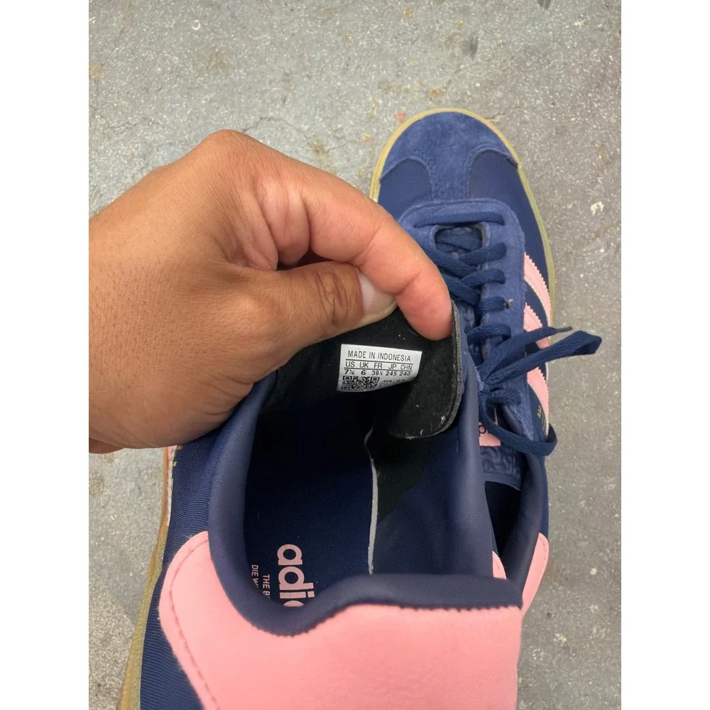 Adidas Gazelle Bold Navy Pink Platform Sneakers ID6991 Womens 7.5